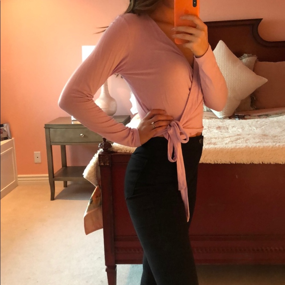 Lavender Wrap Tee - Picture 3 of 5